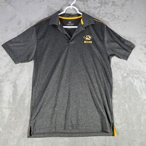 Colosseum Mizzou Tigers Polo Shirt NCAA College Athletics Gray Mens‎ Size M
